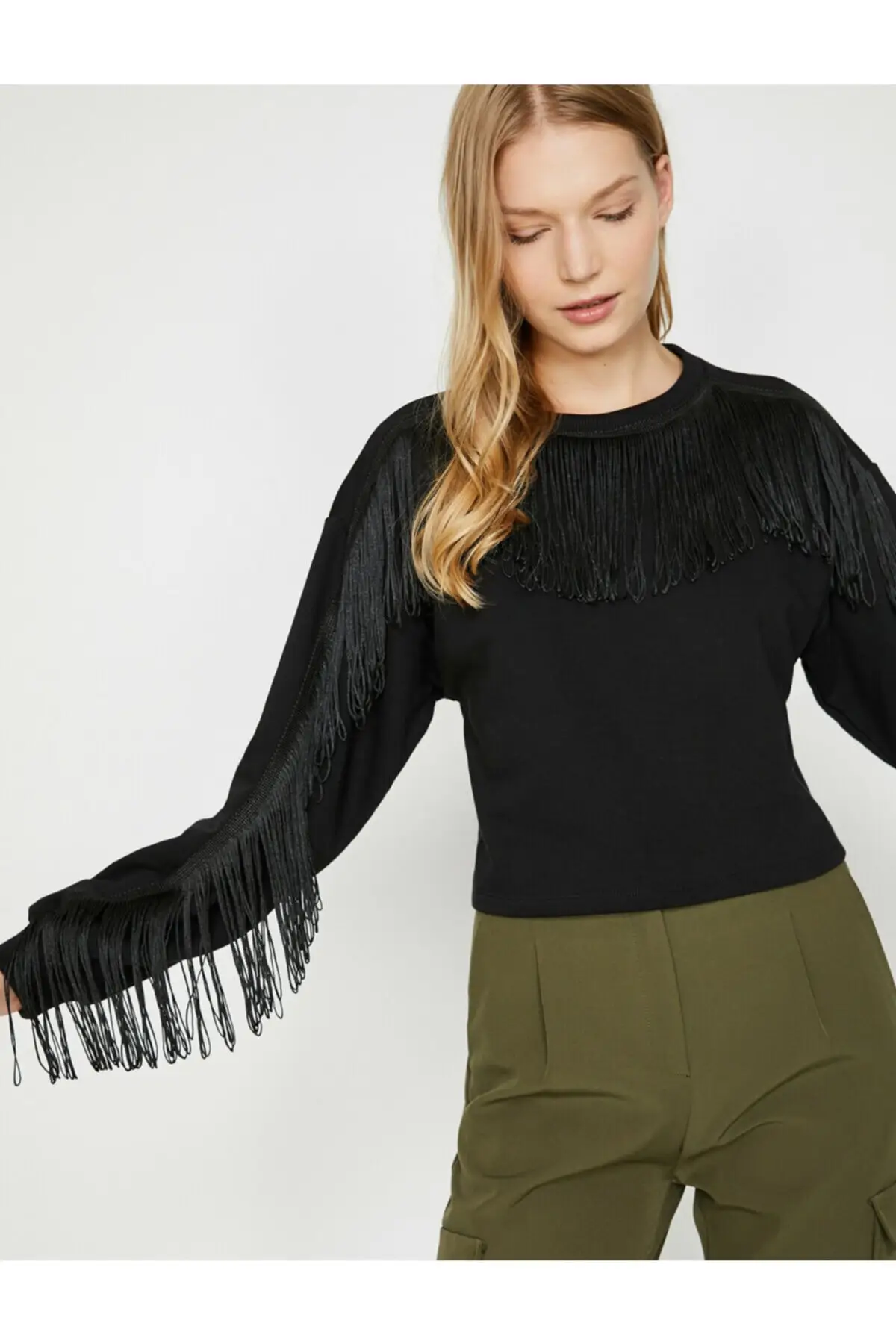 Women's Sweatshirt Black Tassel Detail Hoodies Fashion All Season New Designer Pullovers Fleece Hoodies
Women's Sweatshirt Black Tassel Detail Hoodies Fashion All Season New Designer Pullovers Fleece Hoodies