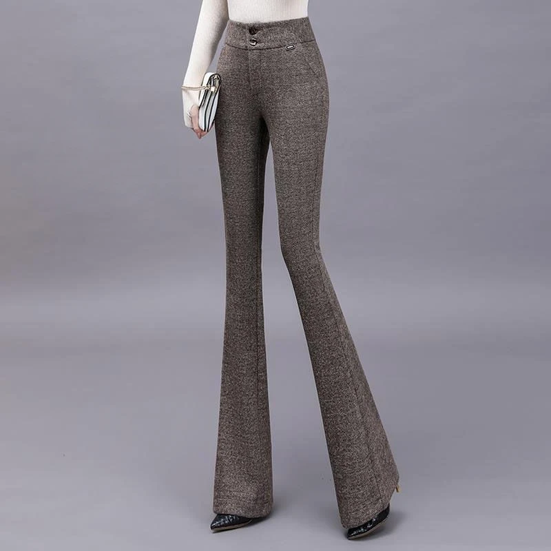 Woollen Trousers Women's Autumn and Winter 2023 New Korean Style High Waist Thickened Warm and Slimming Bootcut Trousers
Woollen Trousers Women's Autumn and Winter 2023 New Korean Style High Waist Thickened Warm and Slimming Bootcut Trousers