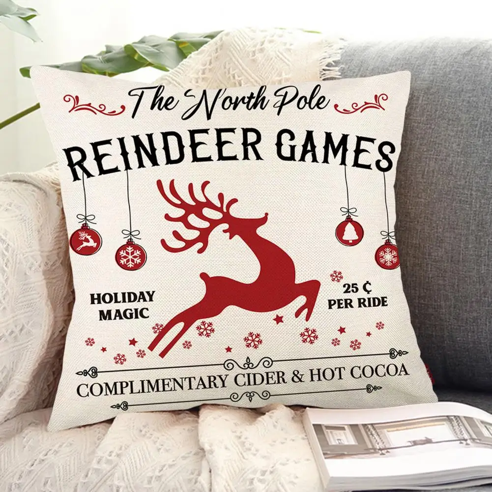 Throw Pillow Cover Soft Flax Pillow Slipcover Elk Case Christmas Party Household Supplies Decor
Throw Pillow Cover Soft Flax Pillow Slipcover Elk Case Christmas Party Household Supplies Decor