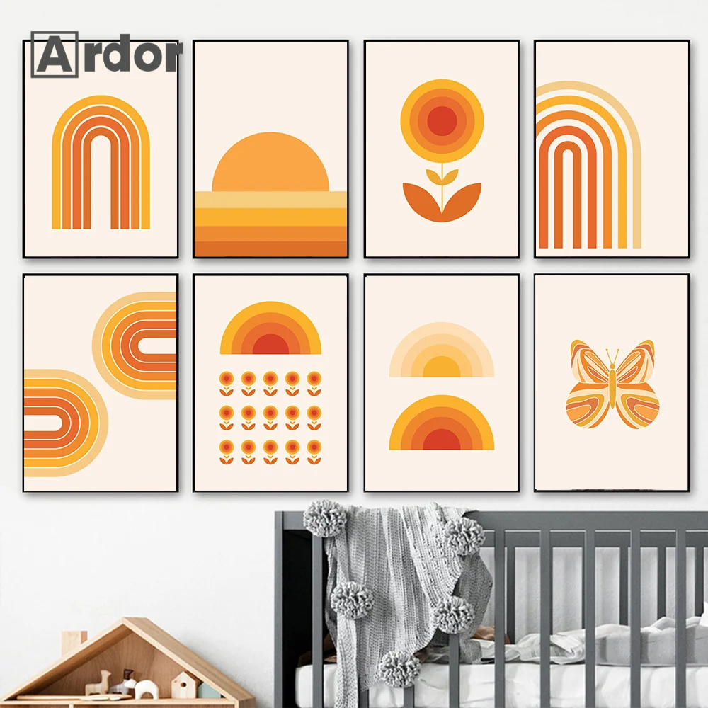 Boho Rainbow Flower Poster Moon Sun Butterfly Wall Art Canvas Painting Nordic Nursery Print Pictures Baby Kids Room Home Decor
Boho Rainbow Flower Poster Moon Sun Butterfly Wall Art Canvas Painting Nordic Nursery Print Pictures Baby Kids Room Home Decor