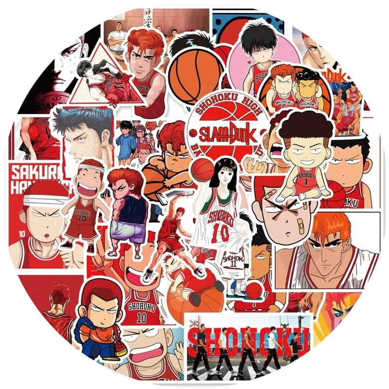 50Pcs Slam Dunk Anime Stickers Sakuragi Hanamichi Cartoon Comic Figure Stickers DIY Laptop Car Luggage Waterproof Doodle Sticker
50Pcs Slam Dunk Anime Stickers Sakuragi Hanamichi Cartoon Comic Figure Stickers DIY Laptop Car Luggage Waterproof Doodle Sticker