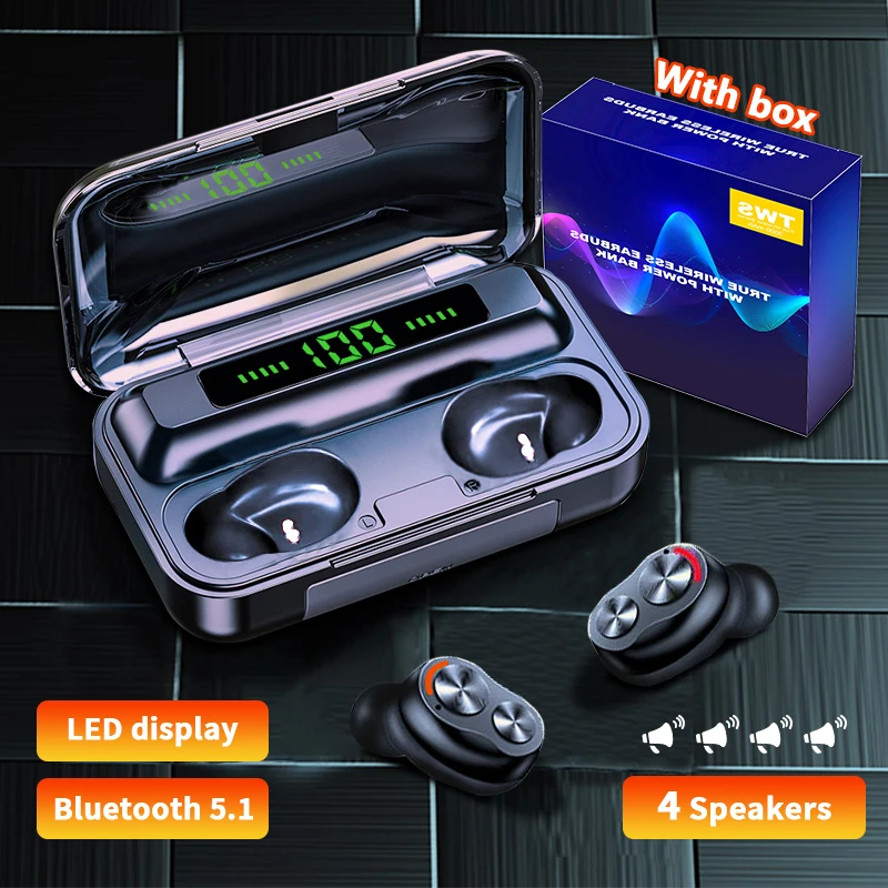 Беспроводные Bluetooth 5,1 наушники TWS зарядная коробка Наушники 9D стерео спортивные водонепроницаемые наушники гарнитура с микрофоном 3000 мАч
Беспроводные Bluetooth 5,1 наушники TWS зарядная коробка Наушники 9D стерео спортивные водонепроницаемые наушники гарнитура с микрофоном 3000 мАч