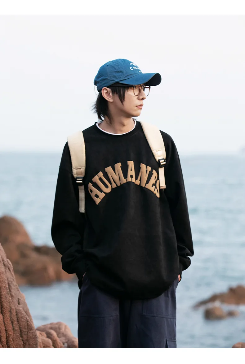 Guozhihao Clothing Chaopai Suede Letter Printing Sweater Round Neck Loose Recreational Sweatshirts Neutral Blouse Autumn Female
Guozhihao Clothing Chaopai Suede Letter Printing Sweater Round Neck Loose Recreational Sweatshirts Neutral Blouse Autumn Female
