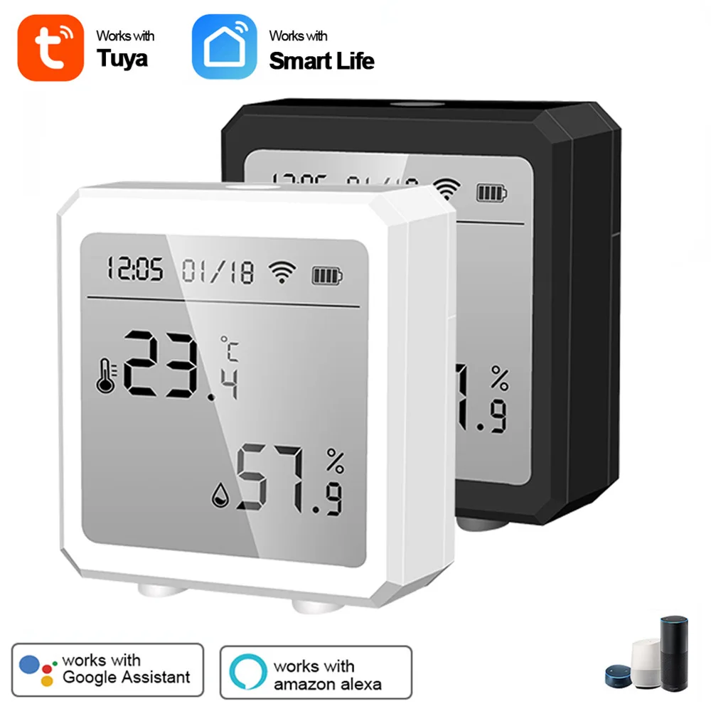Датчик температуры и влажности Tuya smart home с Wi-Fi и ЖК-дисплеем, термометр с дистанционным управлением через приложение, работает с Alexa Google
Датчик температуры и влажности Tuya smart home с Wi-Fi и ЖК-дисплеем, термометр с дистанционным управлением через приложение, работает с Alexa Google