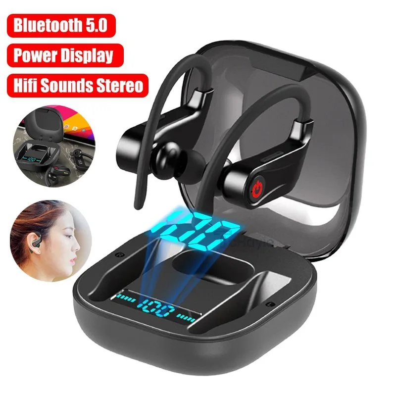 TWS Bluetooth Earphones LED Display Wireless Headphones Noise Cancelling Earbuds Waterproof Sports Headsets With Microphone
TWS Bluetooth Earphones LED Display Wireless Headphones Noise Cancelling Earbuds Waterproof Sports Headsets With Microphone