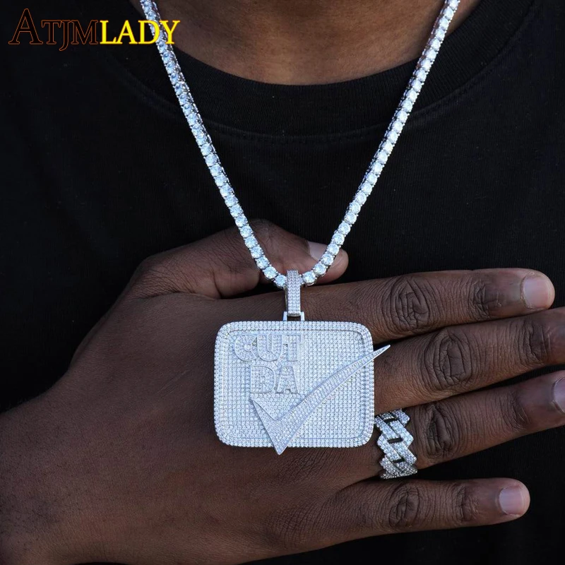 Hip Hop Cut Da Check Cool Letters Charm Pendant Full Paved 5A Cubic Zirconia Bling Iced Out Fashion Necklace Jewelry For Men
Hip Hop Cut Da Check Cool Letters Charm Pendant Full Paved 5A Cubic Zirconia Bling Iced Out Fashion Necklace Jewelry For Men