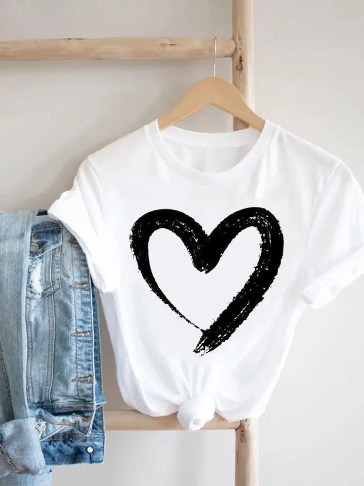 Tee Clothes Women O-neck Love Sweet Cute Clothing Print Tshirt Female Top Short Sleeve Fashion Casual Summer Graphic T-shirt
Tee Clothes Women O-neck Love Sweet Cute Clothing Print Tshirt Female Top Short Sleeve Fashion Casual Summer Graphic T-shirt