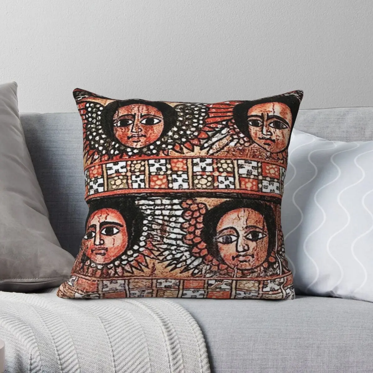 Ethiopian Angel Faces Square Pillowcase Polyester Linen Velvet Pattern Zip Decor Sofa Cushion Cover
Ethiopian Angel Faces Square Pillowcase Polyester Linen Velvet Pattern Zip Decor Sofa Cushion Cover