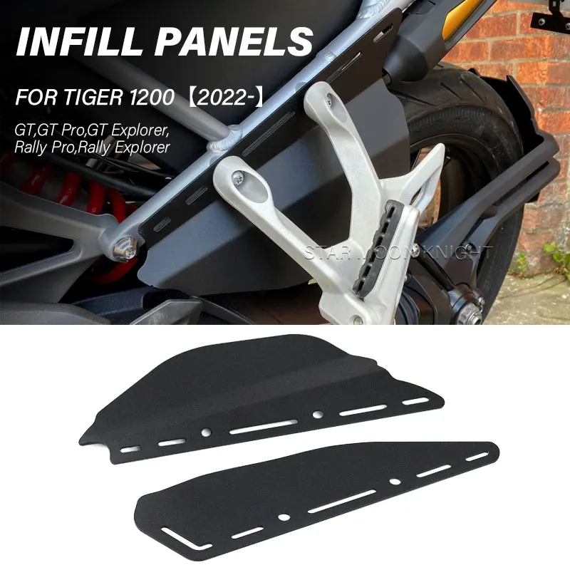 Infill Panels For Tiger 1200 Tiger1200 GT Pro Rally Explorer 2022- Matte Black Frame Side Protector Cover Passenger Splash Guard
Infill Panels For Tiger 1200 Tiger1200 GT Pro Rally Explorer 2022- Matte Black Frame Side Protector Cover Passenger Splash Guard