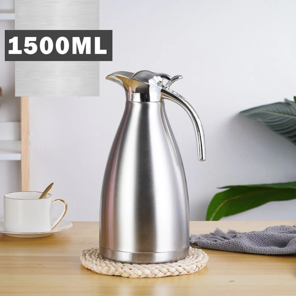 Stainless Steel Hot Water Bottle Double-Wall Vacuum Insulated Pot Coffee Pots Thermal Carafe Insulation Jug Flask
Stainless Steel Hot Water Bottle Double-Wall Vacuum Insulated Pot Coffee Pots Thermal Carafe Insulation Jug Flask
