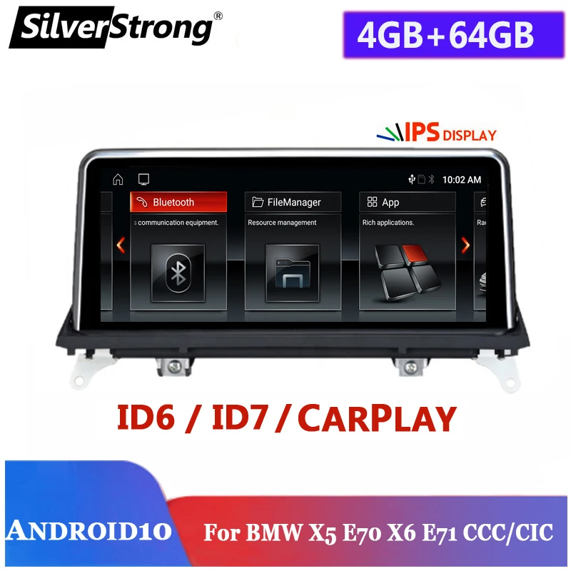Android 10 4GB RAM 64GB Carplay Car Navigation For BMW X5 E70 X6 E71 2007-2014 CCC CIC multimedia Player Auto GPS 10.25" 2 Din
Android 10 4GB RAM 64GB Carplay Car Navigation For BMW X5 E70 X6 E71 2007-2014 CCC CIC multimedia Player Auto GPS 10.25" 2 Din