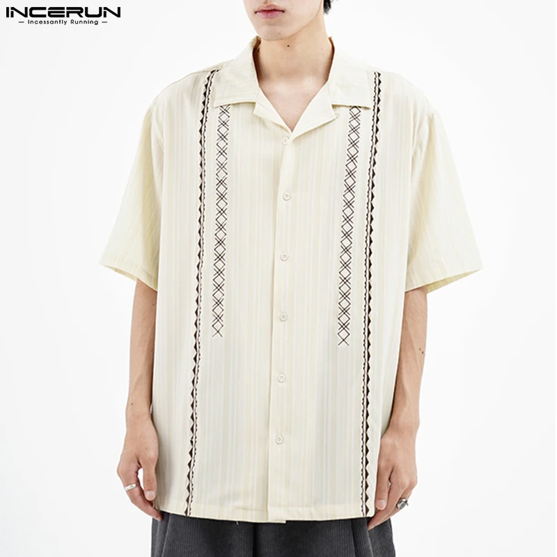 Korean Style New Men's Patchwork Design Retro Shirts Casual Vacation Hot Sale Short Sleeved Lapel Blouse S-5XL INCERUN Tops 2023
Korean Style New Men's Patchwork Design Retro Shirts Casual Vacation Hot Sale Short Sleeved Lapel Blouse S-5XL INCERUN Tops 2023