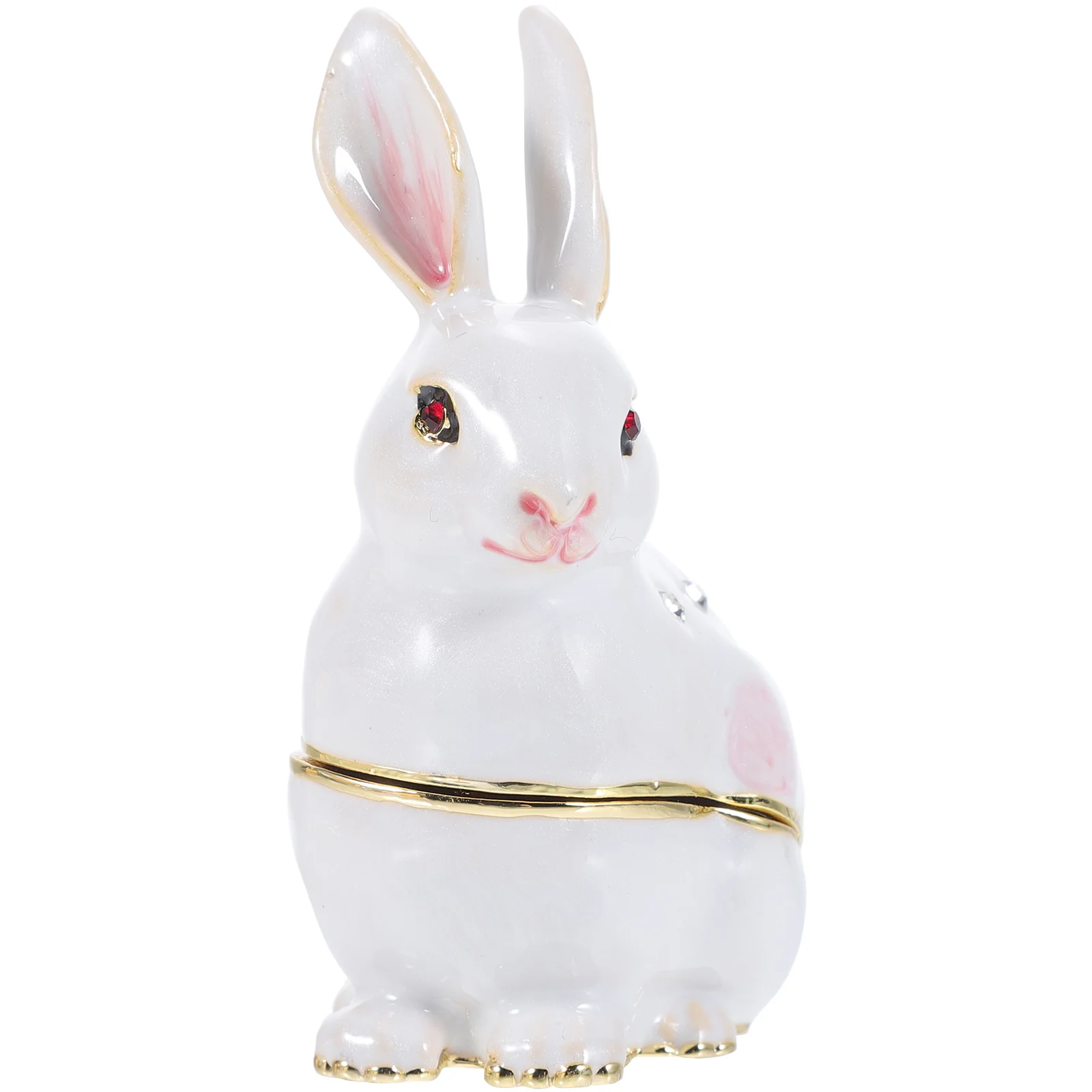 Hand Painted Rabbit Figurine Enamel Hinged Jewelry Trinket Box Lovely Bunny Trinket Case
Hand Painted Rabbit Figurine Enamel Hinged Jewelry Trinket Box Lovely Bunny Trinket Case