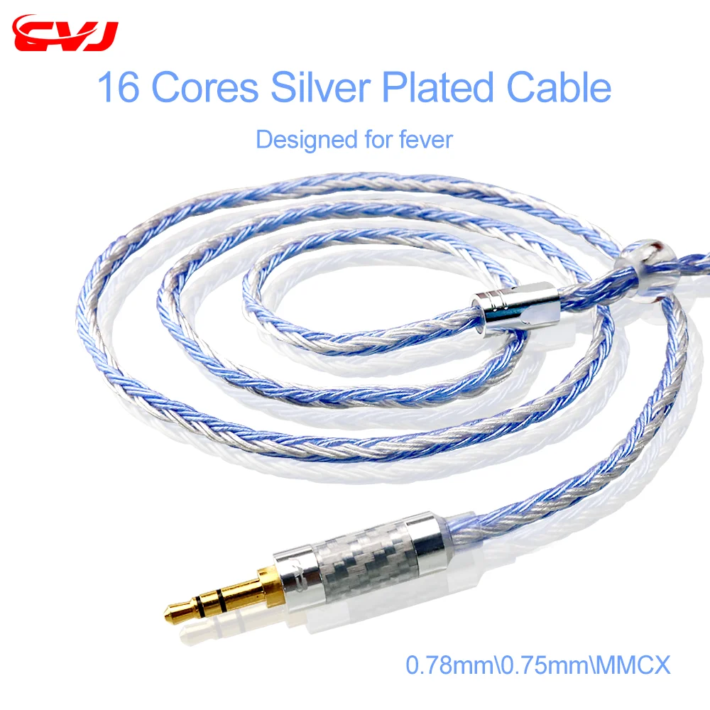 CVJ V3 Upgrade Earphone Cable 16 Core Silver Plated HIFI Wire With 0.75/0.78/MMCX Connector For TRN KZ Headphone Accessories
CVJ V3 Upgrade Earphone Cable 16 Core Silver Plated HIFI Wire With 0.75/0.78/MMCX Connector For TRN KZ Headphone Accessories