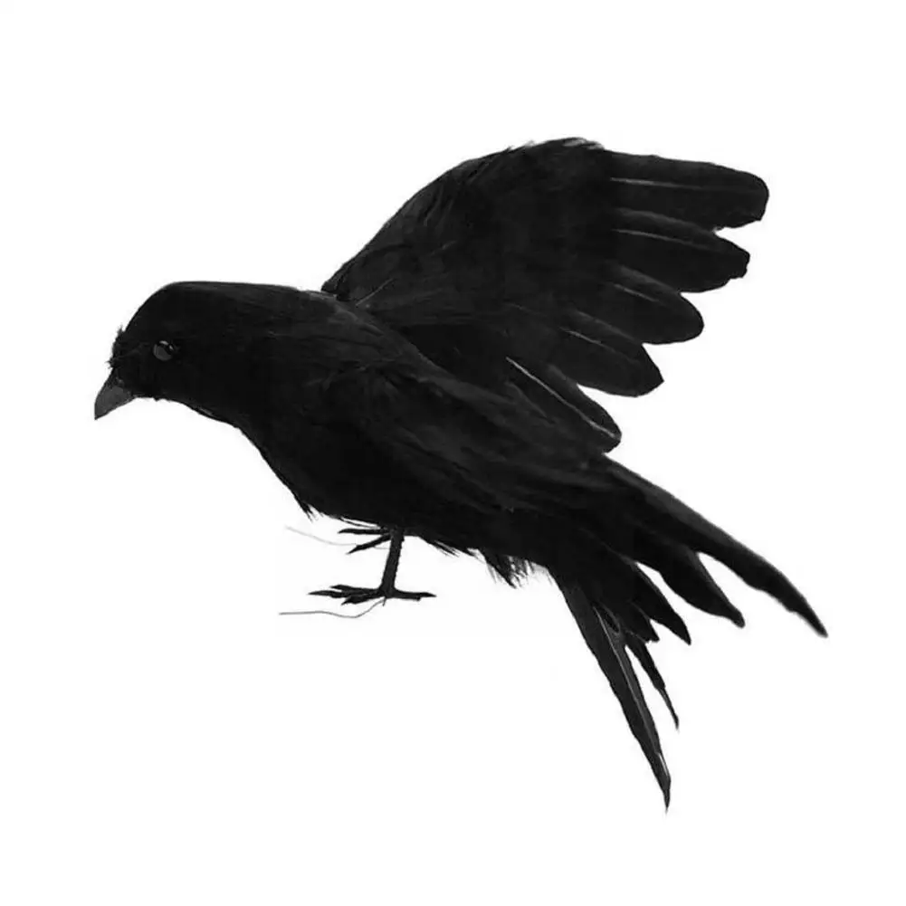 Halloween Black Crow Ornament Home Decoration Simulation Crow Fake Bird Animal Scary Toys Model For Halloween Party Horror B4V1 
Halloween Black Crow Ornament Home Decoration Simulation Crow Fake Bird Animal Scary Toys Model For Halloween Party Horror B4V1