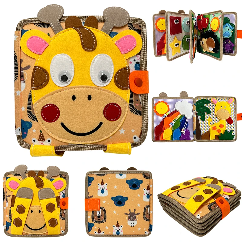 Quiet Book Montessori Baby Toys Felt Busy Book Kids Learning Activities Travel Toy Sensory Educational 3D Cloth Book for Toddler
Quiet Book Montessori Baby Toys Felt Busy Book Kids Learning Activities Travel Toy Sensory Educational 3D Cloth Book for Toddler