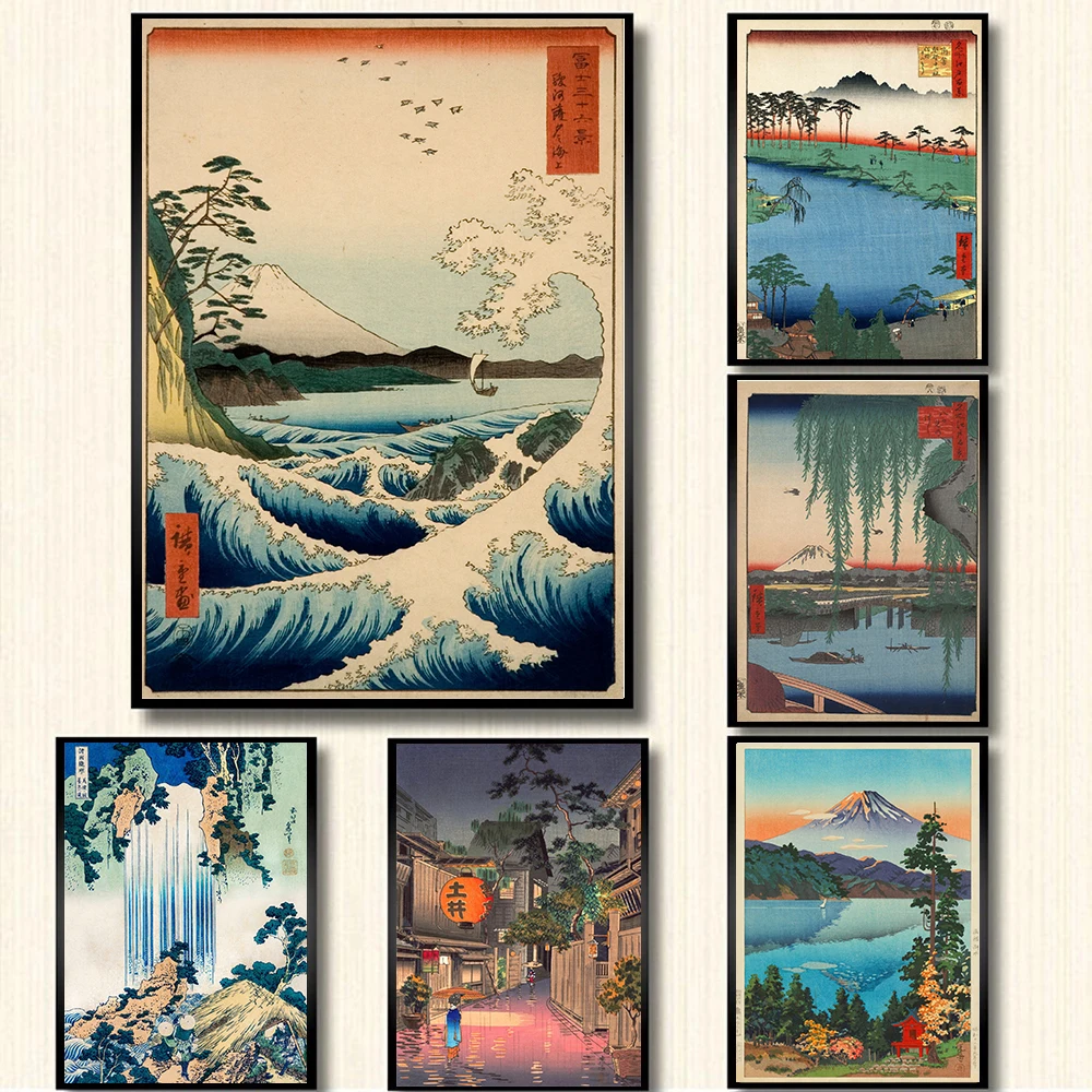 Vintage Japanese Landscape Poster Prints Wave Kanagawa Art Canvas Painting Wall Pictures For Living Room Oriental Home Decor
Vintage Japanese Landscape Poster Prints Wave Kanagawa Art Canvas Painting Wall Pictures For Living Room Oriental Home Decor