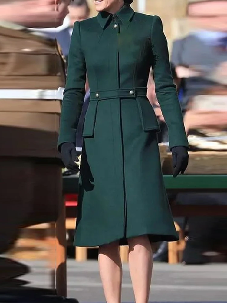 Fashion Runway 2022 Spring Midi Dress Women Elegant Ruffles High Quality Dark green dark blue Single Breasted Slim Party Dresses
Fashion Runway 2022 Spring Midi Dress Women Elegant Ruffles High Quality Dark green dark blue Single Breasted Slim Party Dresses