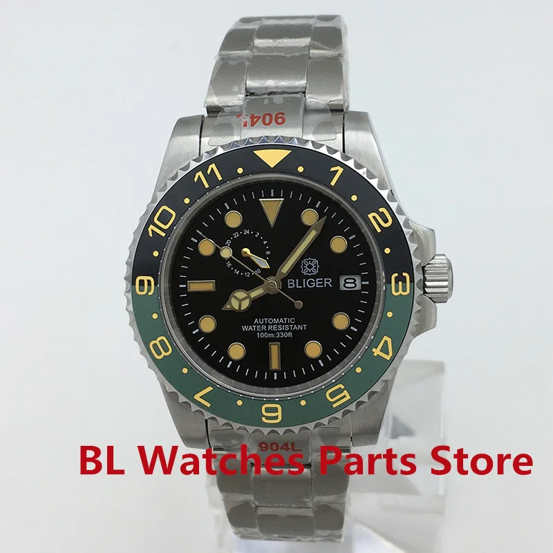 BLIGER NH37 Automatic Watch For Men 40MM Mechanical Wristwatch Black Green Bezel Sapphire Glass 10Bar Waterproof Reloj Hombre 
BLIGER NH37 Automatic Watch For Men 40MM Mechanical Wristwatch Black Green Bezel Sapphire Glass 10Bar Waterproof Reloj Hombre