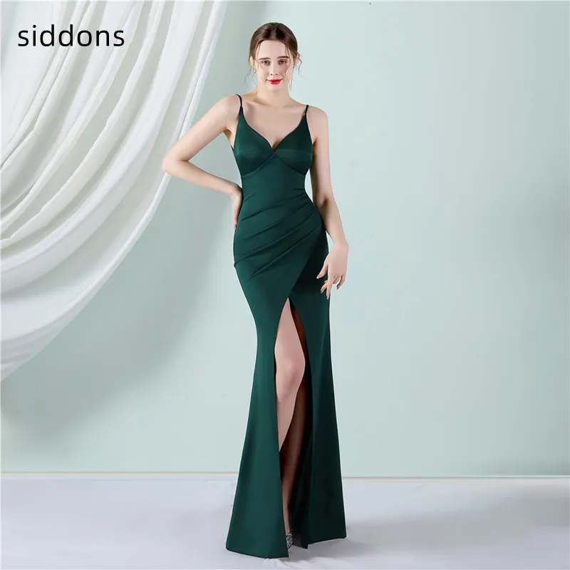 Women Sexy Evening Party Dresses Slit Robe Soiree Trumpet Sleeveless V-Neck Sexy Spaghetti Strap Appreciation 2022 New Arrivals
Women Sexy Evening Party Dresses Slit Robe Soiree Trumpet Sleeveless V-Neck Sexy Spaghetti Strap Appreciation 2022 New Arrivals