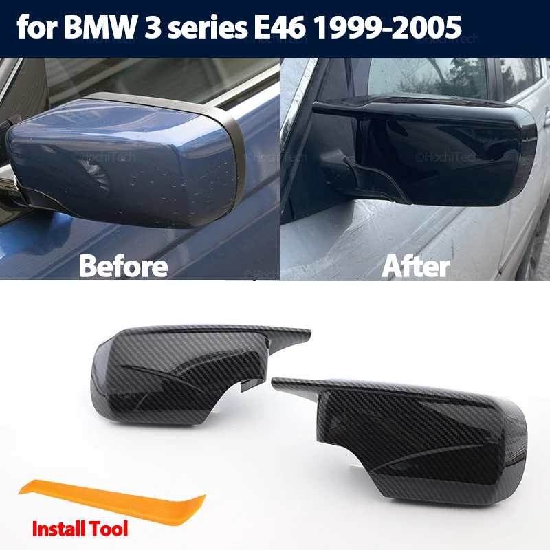 Carbon Fiber Style Black Rearview Side Mirror cover Caps for BMW E46 316i 318i 318d 320d 320i 323i 325i 328i 330d 330i 1998-2005
Carbon Fiber Style Black Rearview Side Mirror cover Caps for BMW E46 316i 318i 318d 320d 320i 323i 325i 328i 330d 330i 1998-2005