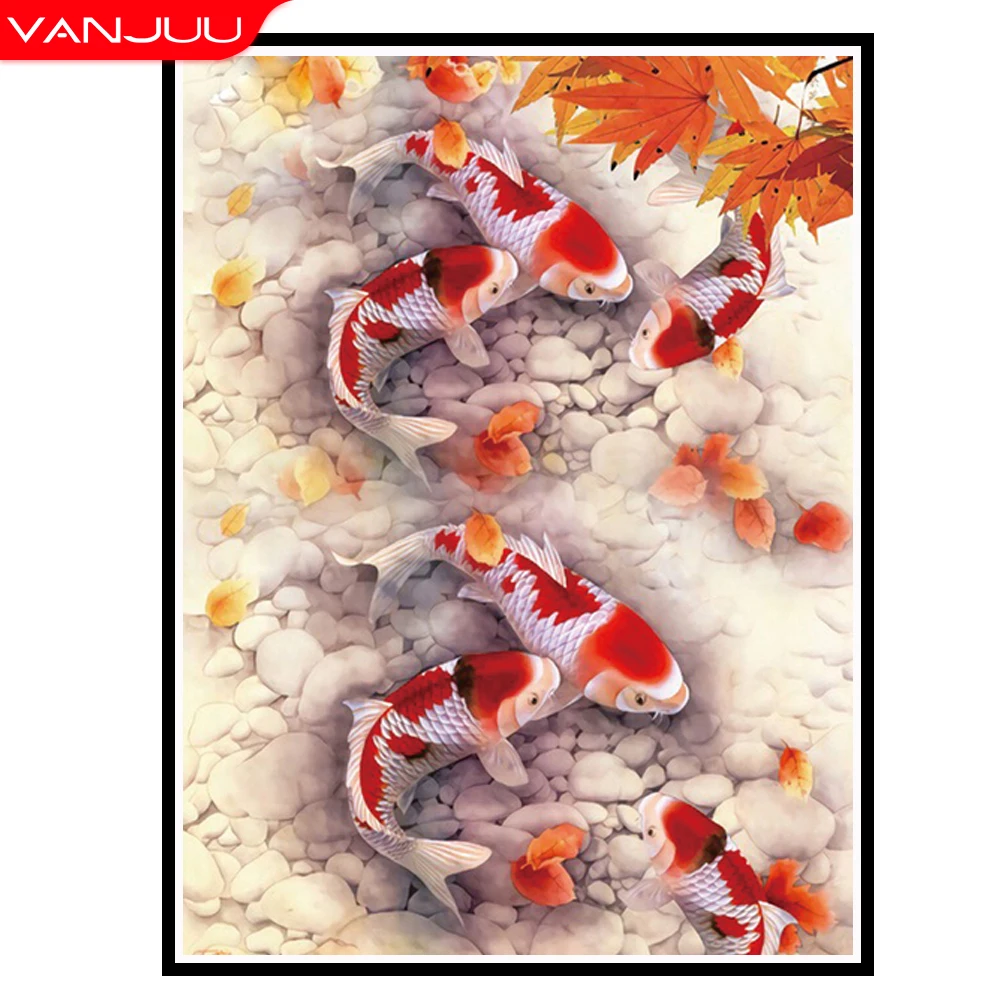 5D DIY Diamond Painting Goldfish Diamond Mosaic Animal Koi Rhinestone Embroidery Full Round Diamond Cross Stitch Home Decor
5D DIY Diamond Painting Goldfish Diamond Mosaic Animal Koi Rhinestone Embroidery Full Round Diamond Cross Stitch Home Decor