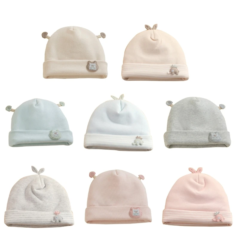 

Cartoon Bear/Elephant Infant Warm Hat Windproof Bonnet Hat for 0-3 Months Babies
