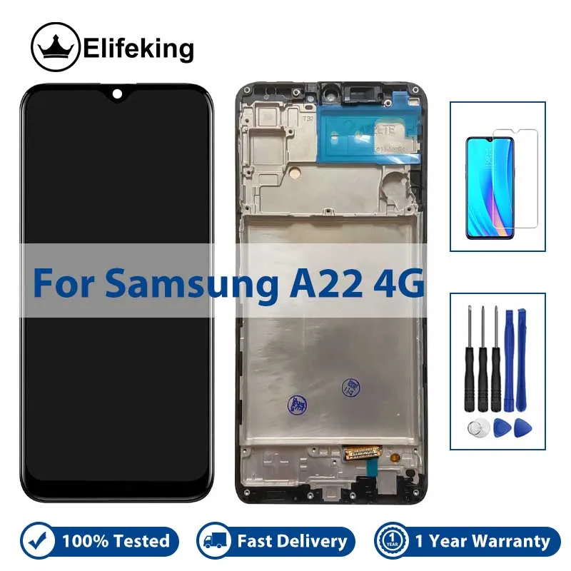 ЖК-дисплей для Samsung Galaxy A22 4G A225 сенсорный экран дигитайзер в сборе для A225F A225F/DS с бесплатными инструментами
ЖК-дисплей для Samsung Galaxy A22 4G A225 сенсорный экран дигитайзер в сборе для A225F A225F/DS с бесплатными инструментами