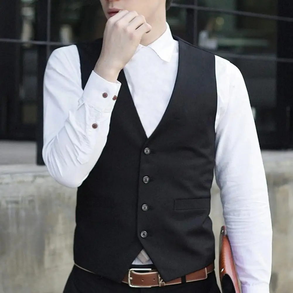 Chic Summer Waistcoat Breathable Single-breasted Soft Wear-resistant Men Waistcoat
Chic Summer Waistcoat Breathable Single-breasted Soft Wear-resistant Men Waistcoat