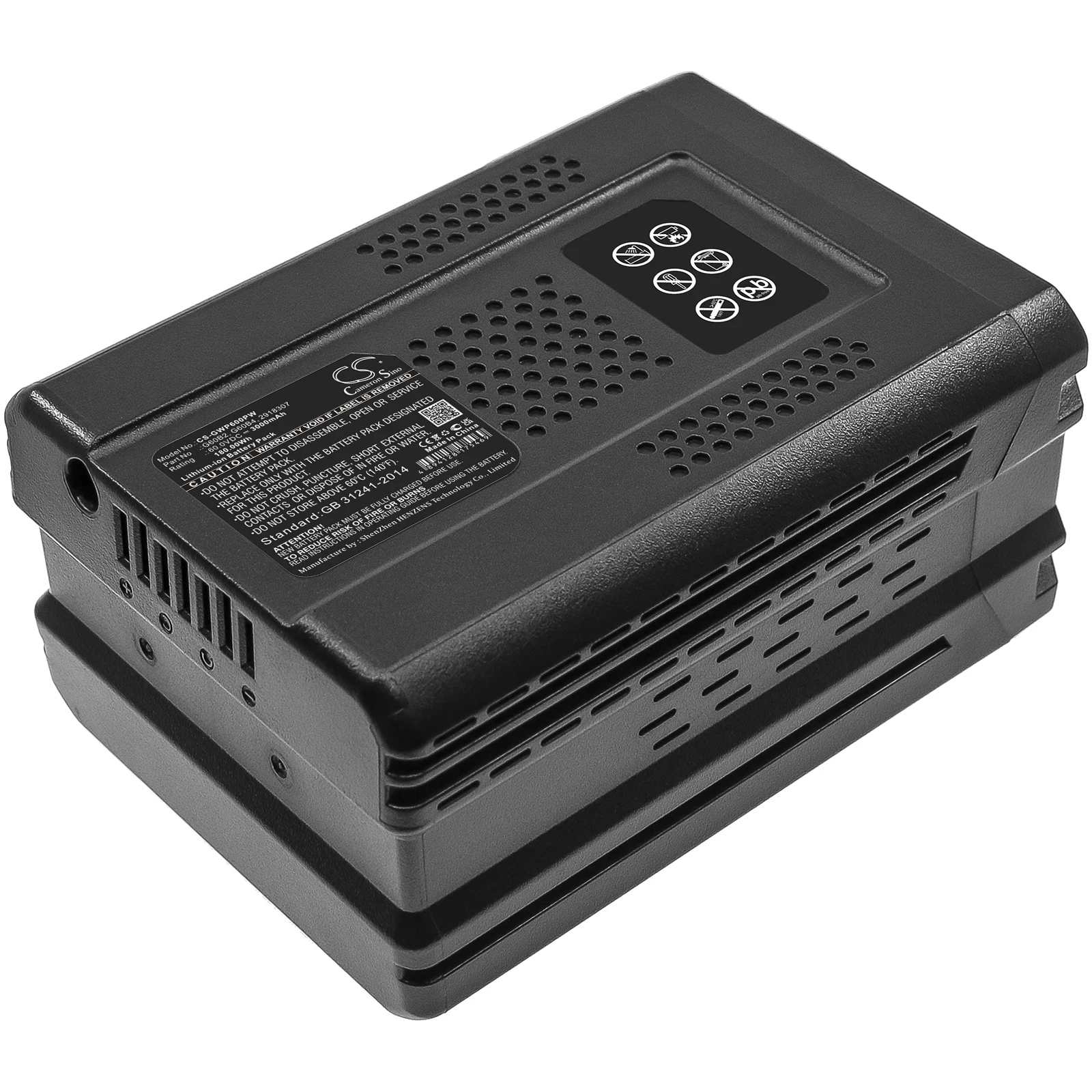 CS Replacement Battery For Greenworks 2918307, G60B2, G60B4 2918307, G60B2, G60B4 3000mAh/180.00Wh
CS Replacement Battery For Greenworks 2918307, G60B2, G60B4 2918307, G60B2, G60B4 3000mAh/180.00Wh