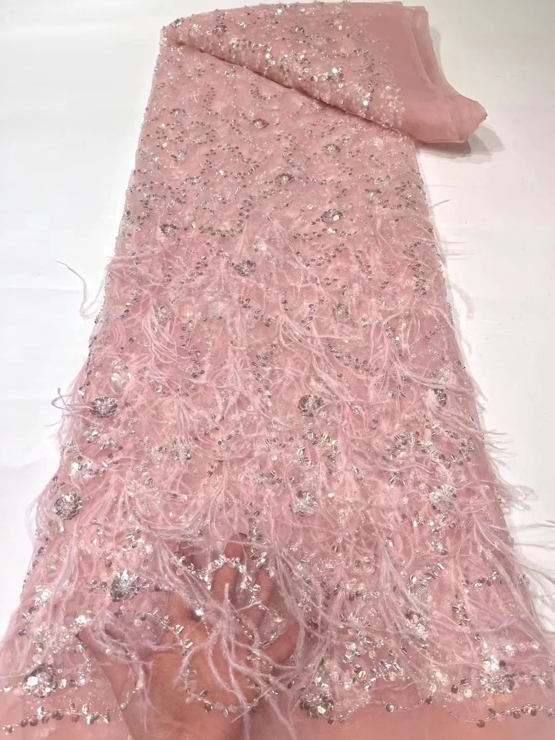 French Tulle Lace Fabric 5 Yards 2023 High Quality Nigerian Wedding Luxury Beads Sequins Embroidery African Lace Fabric PL216-3
French Tulle Lace Fabric 5 Yards 2023 High Quality Nigerian Wedding Luxury Beads Sequins Embroidery African Lace Fabric PL216-3