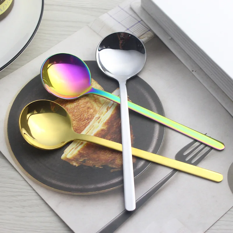 New 410 Stainless Steel Spoon Household Exquisite Tableware Dessert Spoon New Kitchen Supplies Cute Children's Dining Spoon
New 410 Stainless Steel Spoon Household Exquisite Tableware Dessert Spoon New Kitchen Supplies Cute Children's Dining Spoon