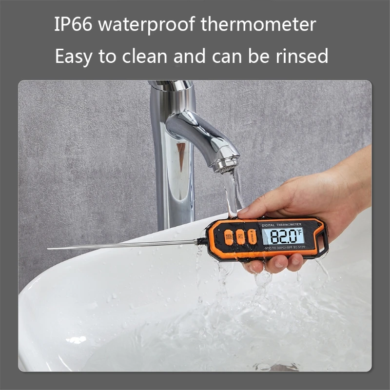 Водонепроницаемый цифровой пищевой термометр мгновенного считывания, измеритель температуры барбекю мяса, инструмент T21C
Водонепроницаемый цифровой пищевой термометр мгновенного считывания, измеритель температуры барбекю мяса, инструмент T21C