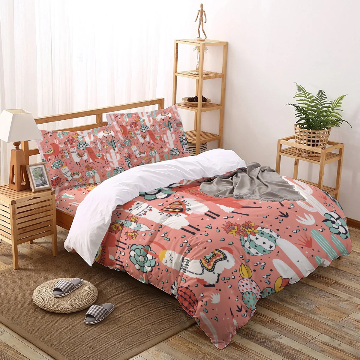Flower Cactus Pink Alpaca Red Illustration Bedding Set Winter Bed Linen Bed Sheet Pillowcase Duvet Cover for Bedroom
Flower Cactus Pink Alpaca Red Illustration Bedding Set Winter Bed Linen Bed Sheet Pillowcase Duvet Cover for Bedroom