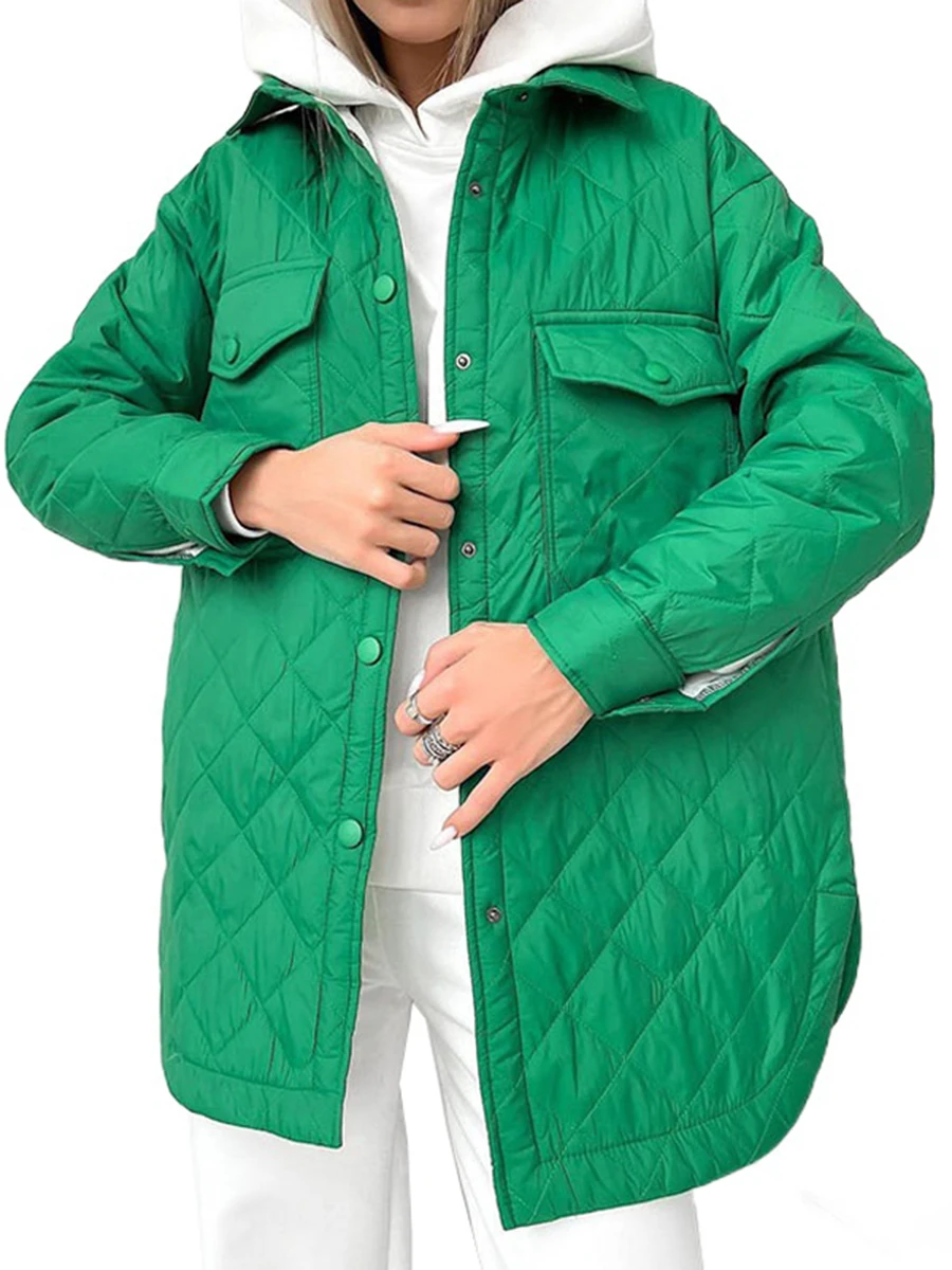 Women Quilted Jacket Casual Lightweight Oversized Long Sleeve Button Down Winter Coat Solid Outwears Overcoat
Women Quilted Jacket Casual Lightweight Oversized Long Sleeve Button Down Winter Coat Solid Outwears Overcoat