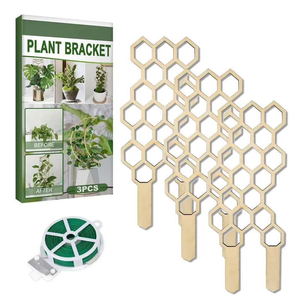 3pcs Wooden Trellis Geometric Shape Potted Plants Support For Indoor Climbing Plants (with 30m Plant Ties)
3pcs Wooden Trellis Geometric Shape Potted Plants Support For Indoor Climbing Plants (with 30m Plant Ties)