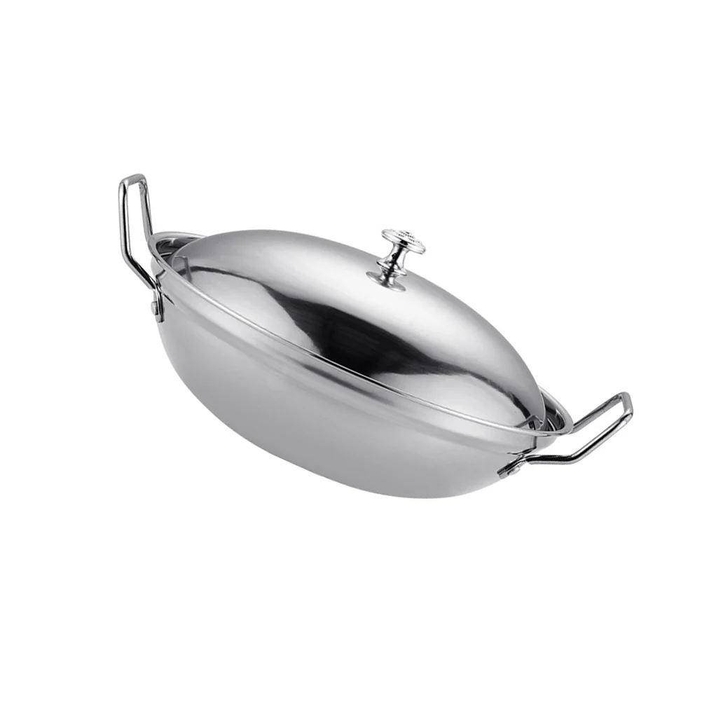 Stainless Steel Pot Dry Lid Nonstick Pan Kitchen Cookware Double Ear Handle Cooking Tool
Stainless Steel Pot Dry Lid Nonstick Pan Kitchen Cookware Double Ear Handle Cooking Tool