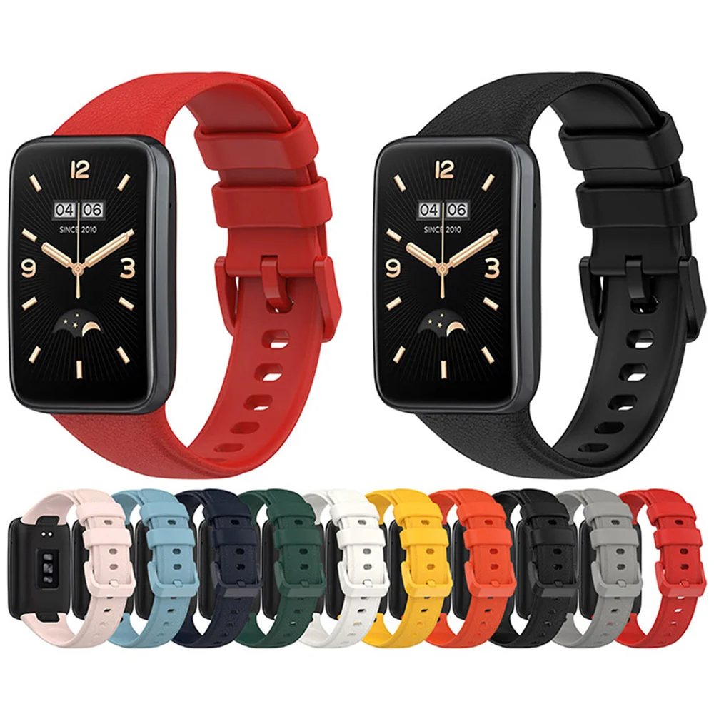 DIY Faux Leather Grain Rubber Strap Lychee Grain Strap Watch Upgrade Accessories Parts for Mi Band 7pro 
DIY Faux Leather Grain Rubber Strap Lychee Grain Strap Watch Upgrade Accessories Parts for Mi Band 7pro