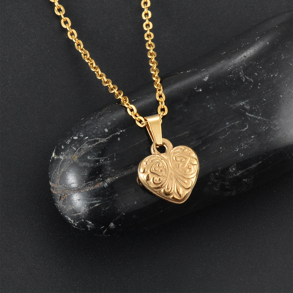 Stainless Steel Heart Love Gold Color Plated Necklace for Girl Women Metal Chain Fashion Jewelry Valentine's Day Gift
Stainless Steel Heart Love Gold Color Plated Necklace for Girl Women Metal Chain Fashion Jewelry Valentine's Day Gift