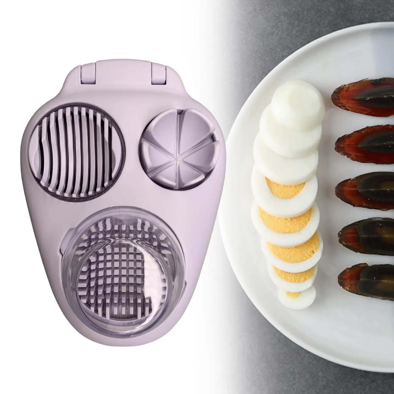 Multi Egg Slicer 3 Slicing Styles Kitchen Tool for Cherry Tomato Grape Lemon
Multi Egg Slicer 3 Slicing Styles Kitchen Tool for Cherry Tomato Grape Lemon