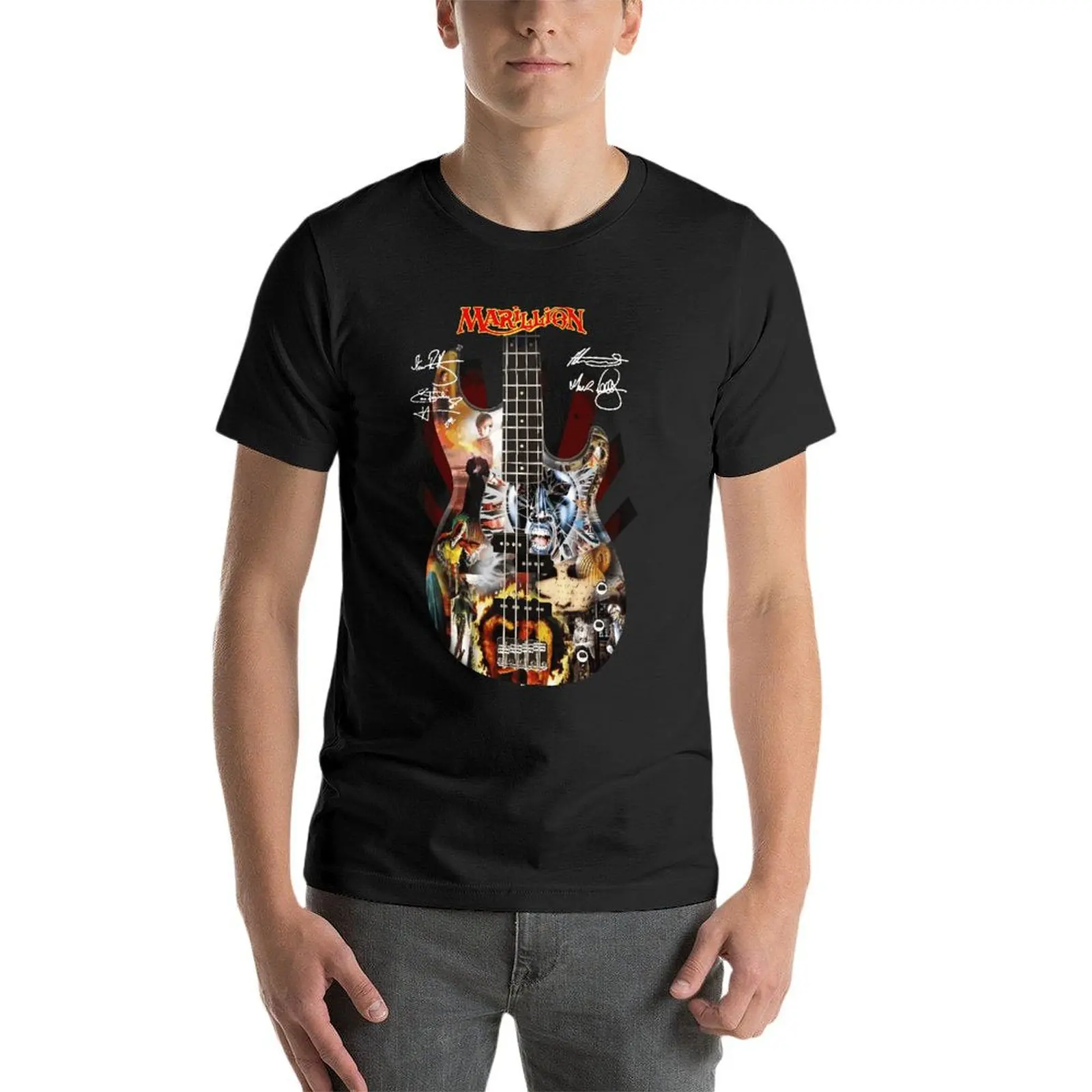 Electric Guitar Marillion Oversized T-Shirt Harajuku Men Clothing 100% Cotton Streetwear Plus Size Top Tee
Electric Guitar Marillion Oversized T-Shirt Harajuku Men Clothing 100% Cotton Streetwear Plus Size Top Tee