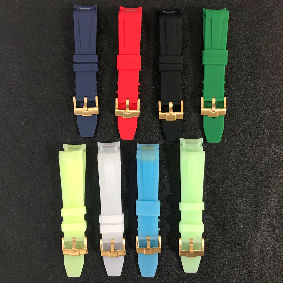 Watch Accessories Rubber Watch Strap Luminous/Non-luminous Watch Band 20mm*18mm with Stainless Steel Gold Buckle DIY Repair Part
Watch Accessories Rubber Watch Strap Luminous/Non-luminous Watch Band 20mm*18mm with Stainless Steel Gold Buckle DIY Repair Part