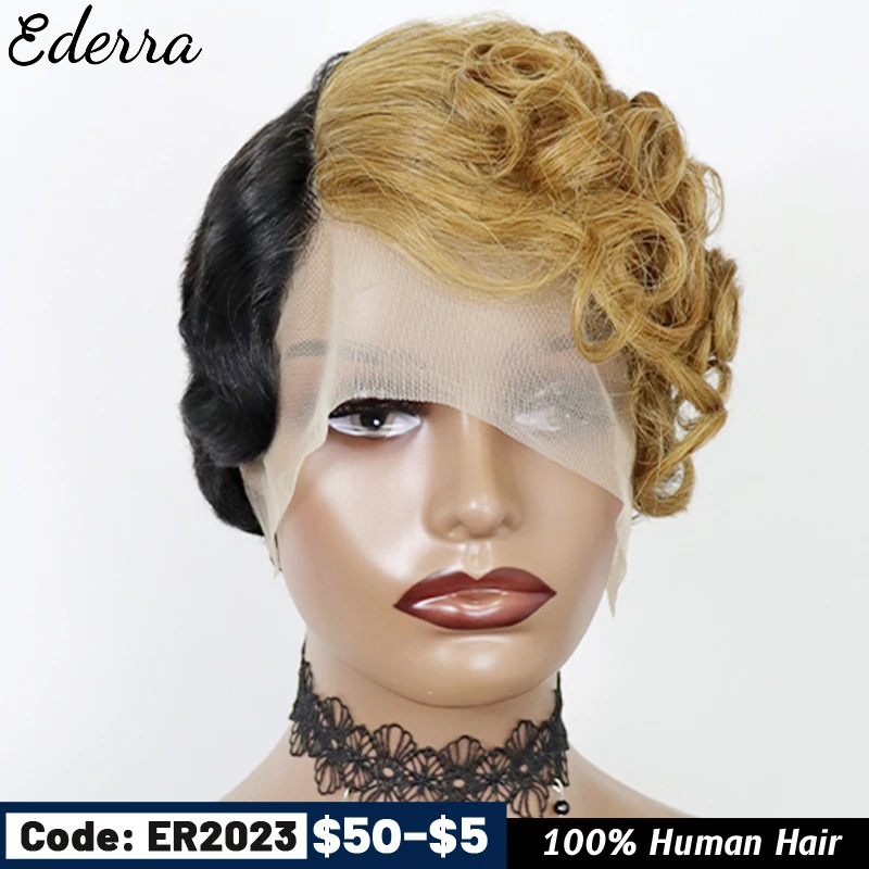 Short Bob Wig Pixie Cut Wig Curly Human Hair Wigs T Part Transparent 13x1 Lace Front Wig For Women Pre plucked Hairline Wig
Short Bob Wig Pixie Cut Wig Curly Human Hair Wigs T Part Transparent 13x1 Lace Front Wig For Women Pre plucked Hairline Wig