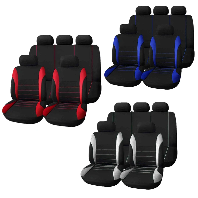 9 Piece Set Car Seat Cover Front/Rear Auto Seat Headrest Cover Cushion Protector Four Season Universal Car Interior Accessories
9 Piece Set Car Seat Cover Front/Rear Auto Seat Headrest Cover Cushion Protector Four Season Universal Car Interior Accessories