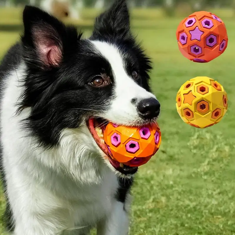 

Squeaky Dog Ball Pet Interactive Play Teething Chew Toy Dogs Relaxing Plaything Pets Training Ball Toys For Small & Large Dogs