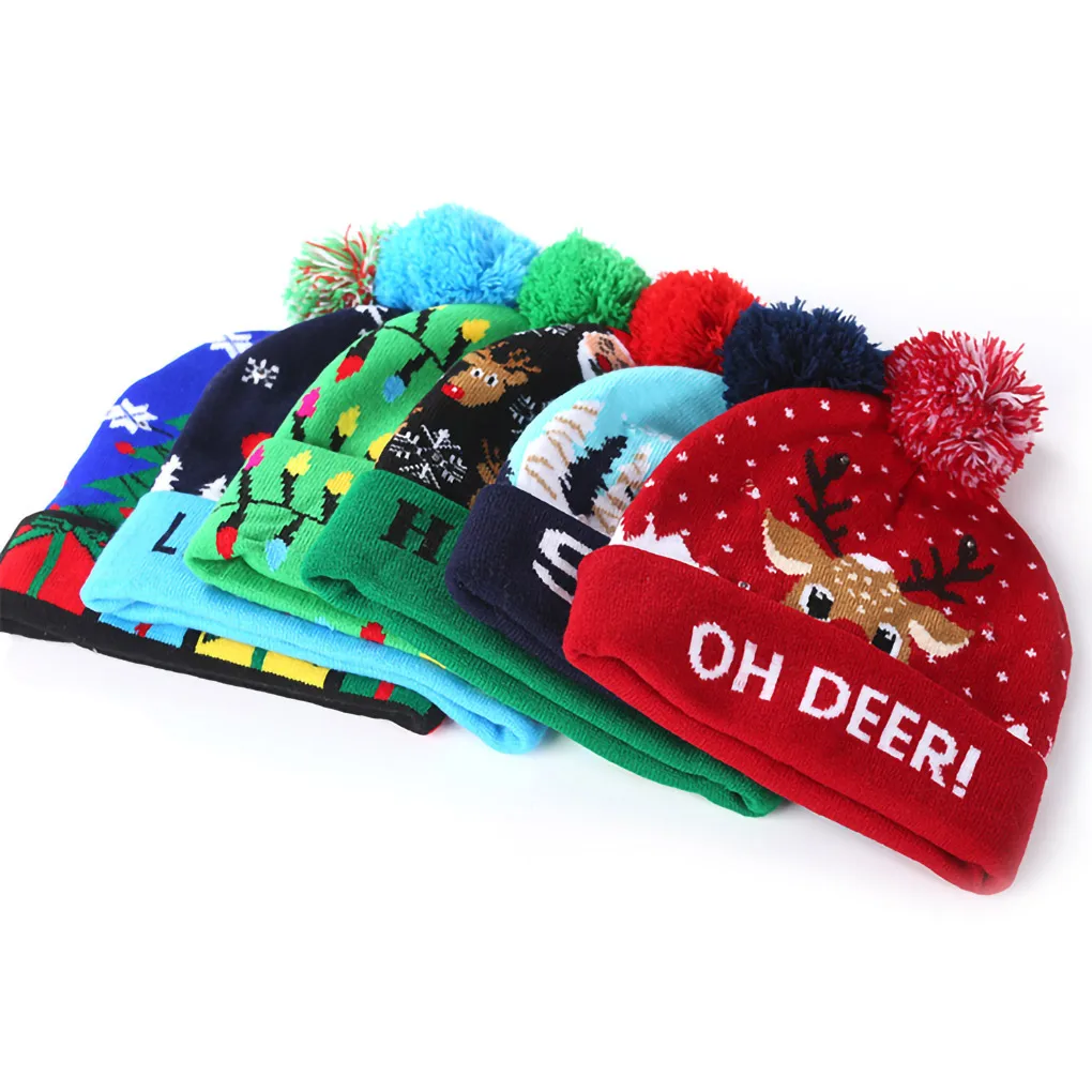 LED Christmas Hat Cartoon Knitted Beanie Christmas Light Up Knitted Hat Christmas Gift for Kids Xmas 2021 New Year Decorations
LED Christmas Hat Cartoon Knitted Beanie Christmas Light Up Knitted Hat Christmas Gift for Kids Xmas 2021 New Year Decorations