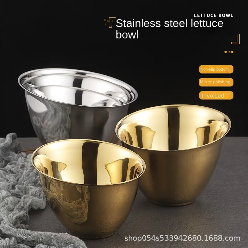 Hot pot restaurant tableware stainless steel salad bowl commercial golden buffet seasoning oblique lettuce vegetable bucket
Hot pot restaurant tableware stainless steel salad bowl commercial golden buffet seasoning oblique lettuce vegetable bucket