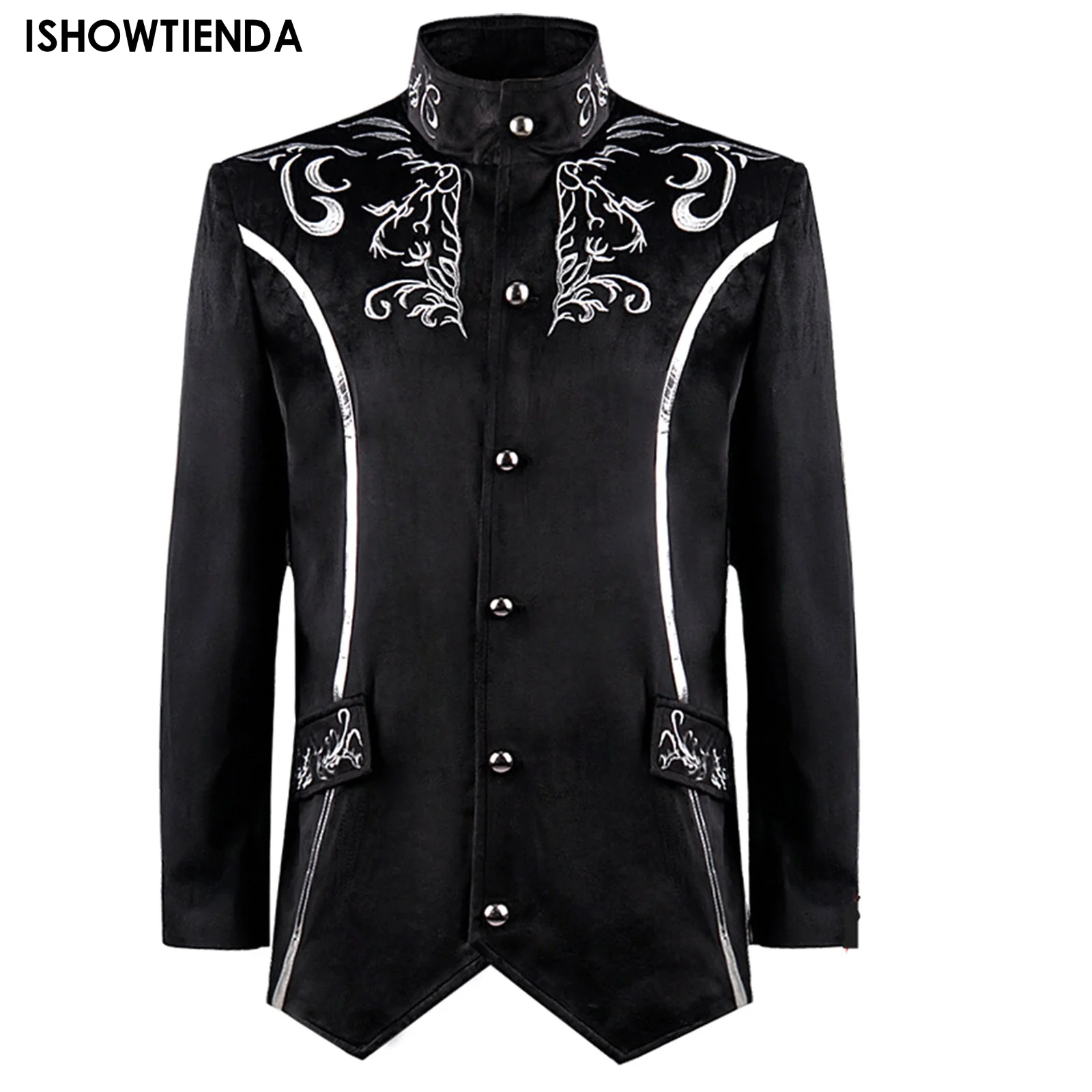 Halloween Men's Jacket Middle Ages Clothing Vintage Stand Collar Embroidered Jacket Stage Clothing Medieval Retro Cosplay Costum
Halloween Men's Jacket Middle Ages Clothing Vintage Stand Collar Embroidered Jacket Stage Clothing Medieval Retro Cosplay Costum