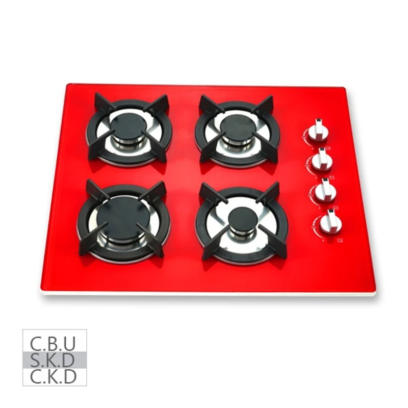 60cm tempered Red glass panel gas hob with decoration side bar build in hobs gas
60cm tempered Red glass panel gas hob with decoration side bar build in hobs gas