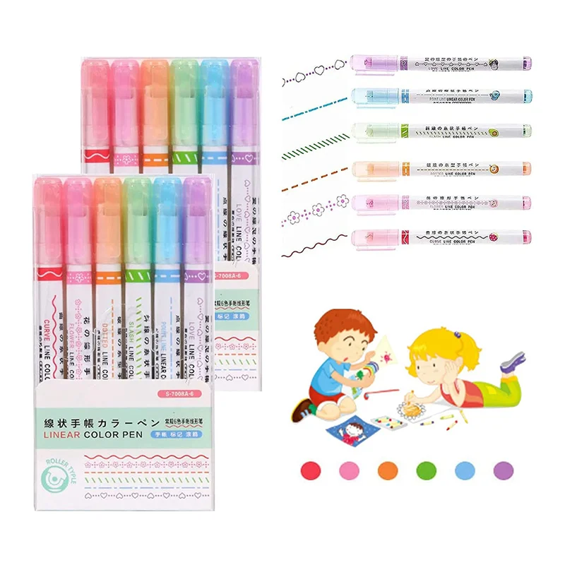 2 Set Curved Highlighter - Dual Tip Pens with 6 Different Curve Shapes, Curve Highlighter Pen Set for Writing
2 Set Curved Highlighter - Dual Tip Pens with 6 Different Curve Shapes, Curve Highlighter Pen Set for Writing
